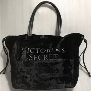 New Victoria’s Secret Black Velvet Luxe Tote